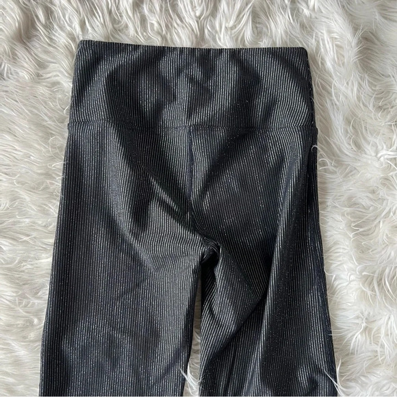 NWOT CARBON38 Flared Shimmer Pant Black Stretchy Metallic Women’s Medium - Picture 13 of 13